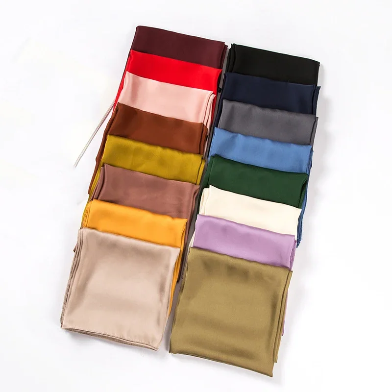 Ascot Neck Scarf - Pañuelo de satén para mujer de