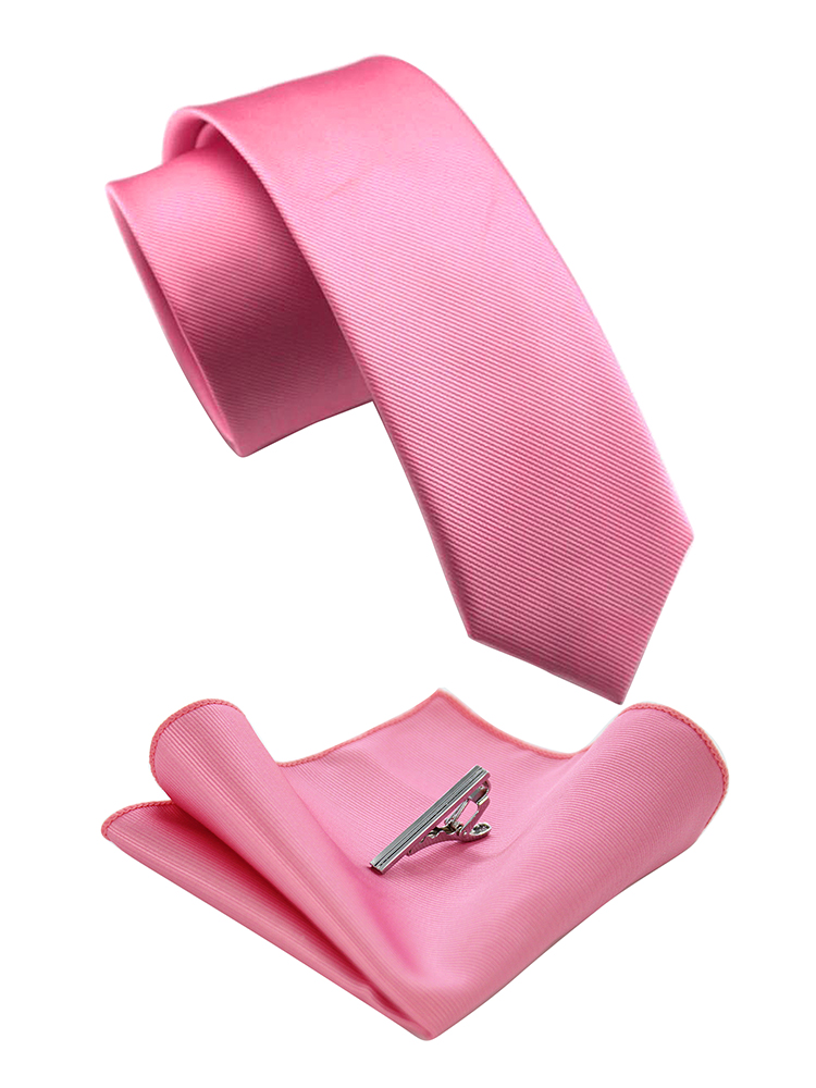 Skinny Tie Men - Corbatas ajustadas de Color sólido de