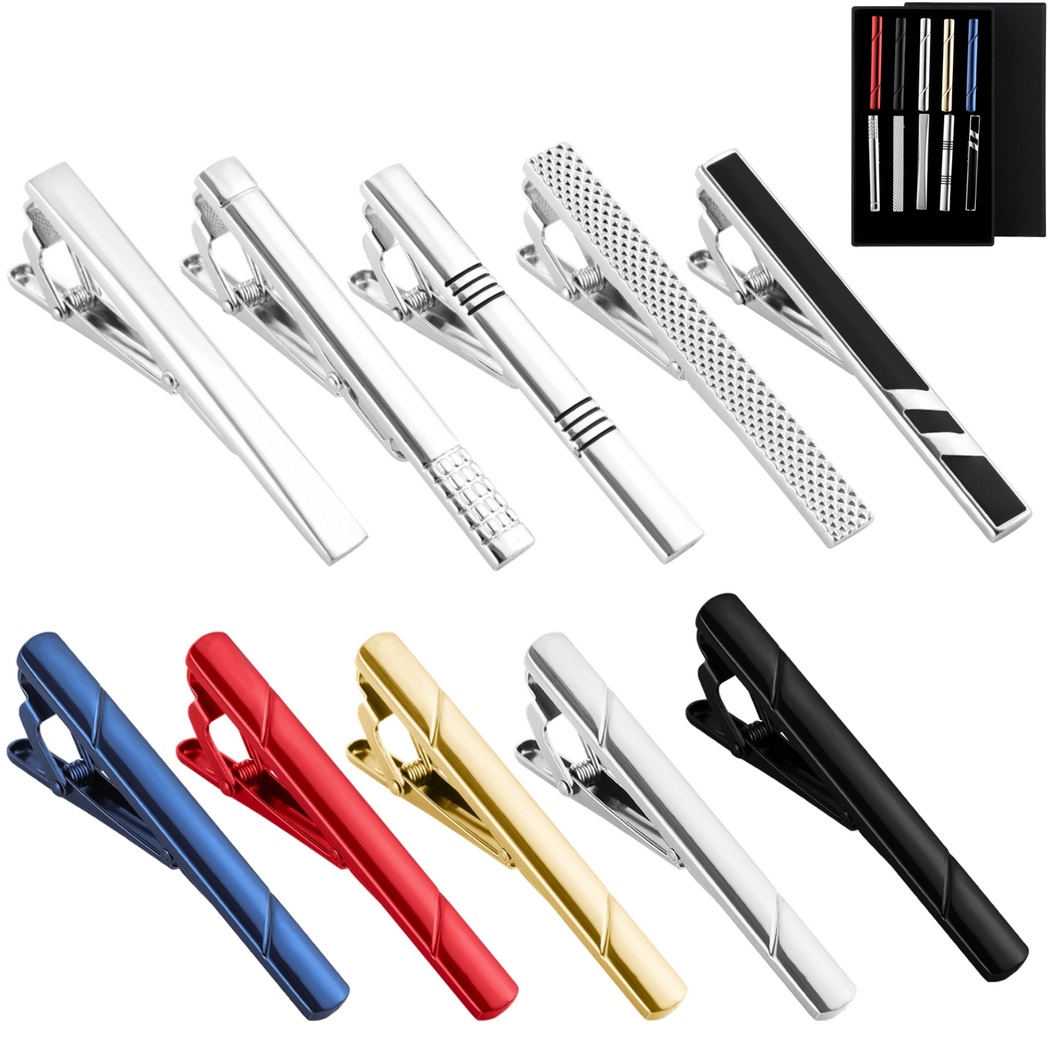 Juego de 10 pinzas para corbat - Tie Bar Set Gift reseña y precio