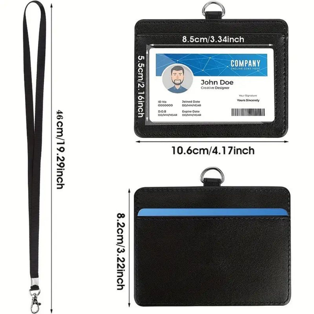 1 portatarjetas horizontal con - Lanyard Badge Holder reseña y precio